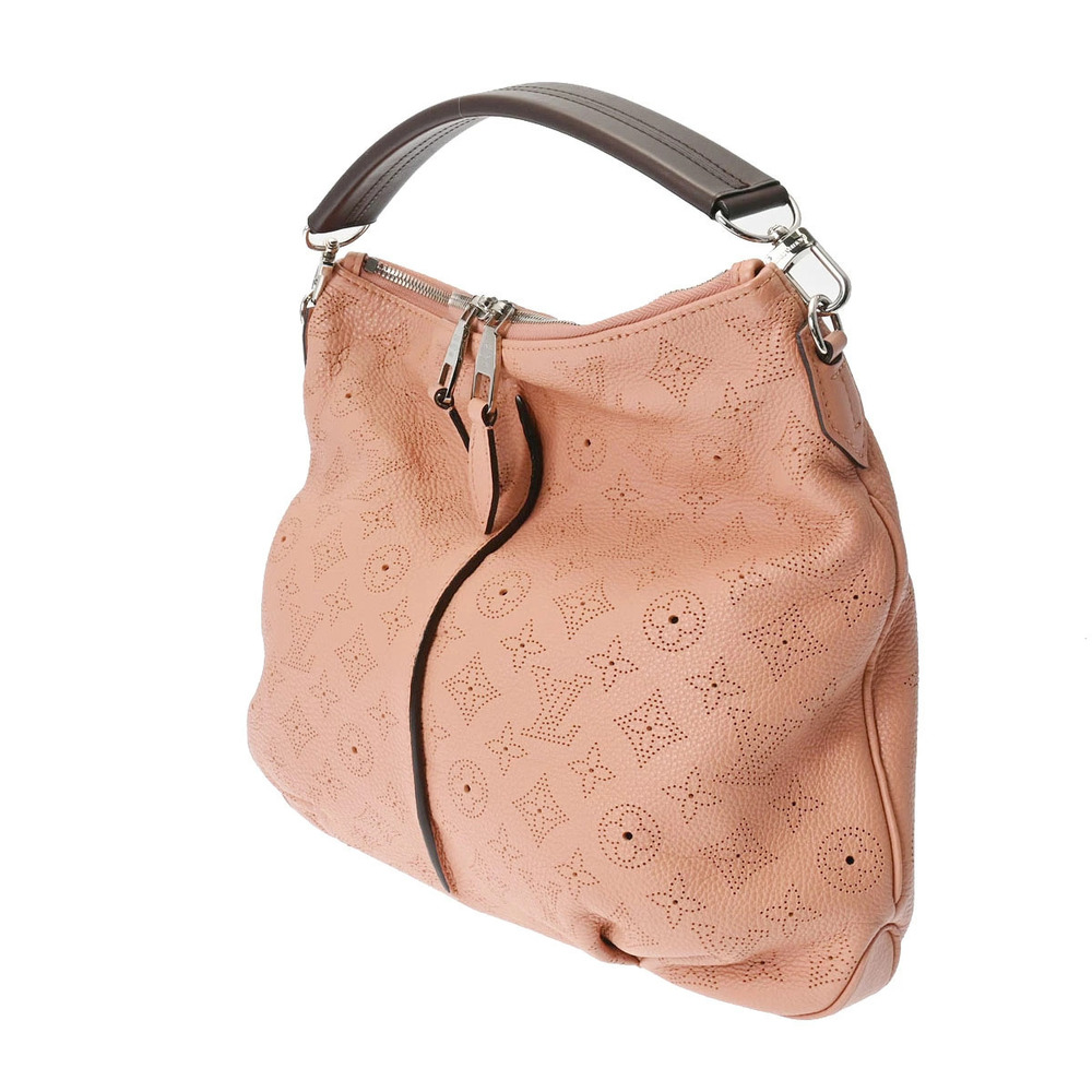 Louis Vuitton Selene Pink Rose Leather Mahina Shoulder Bag Monogram Pink